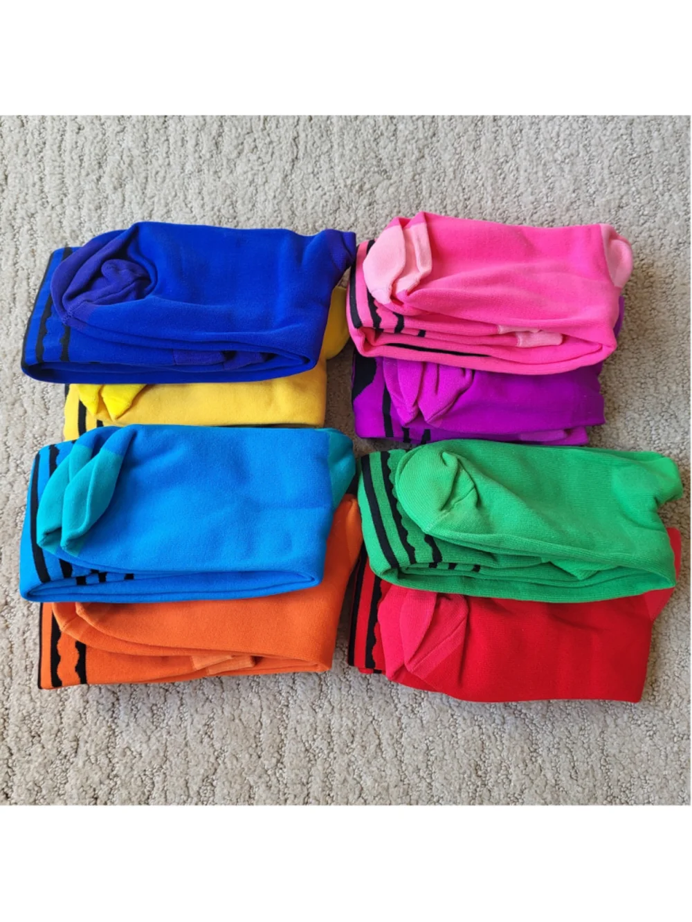 Women’s Set of 8 Pairs Colorful Knee Socks – NWOT